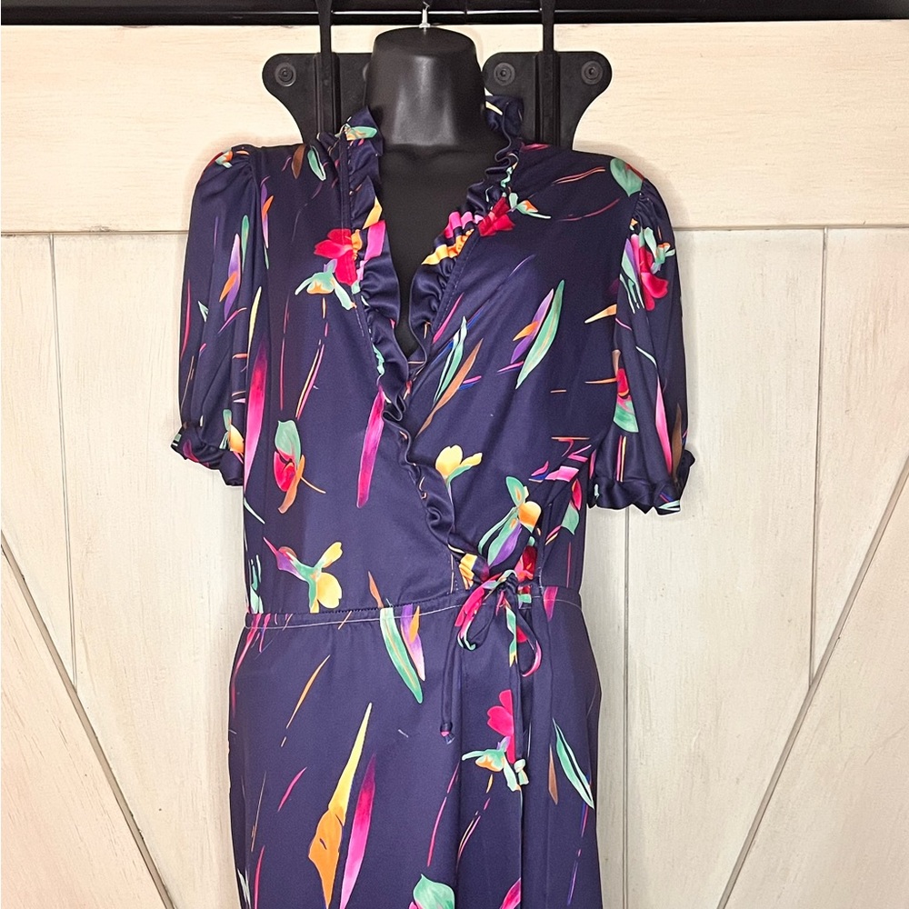 Multicolor wrap dress